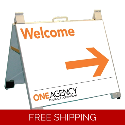 One Agency Welcome Portable 60x45cm A-Frame White One Agency Welcome Portable 60x45cm A-Frame White